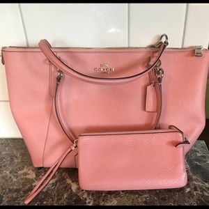 Coach Ava tote with matching wristlet/wallet